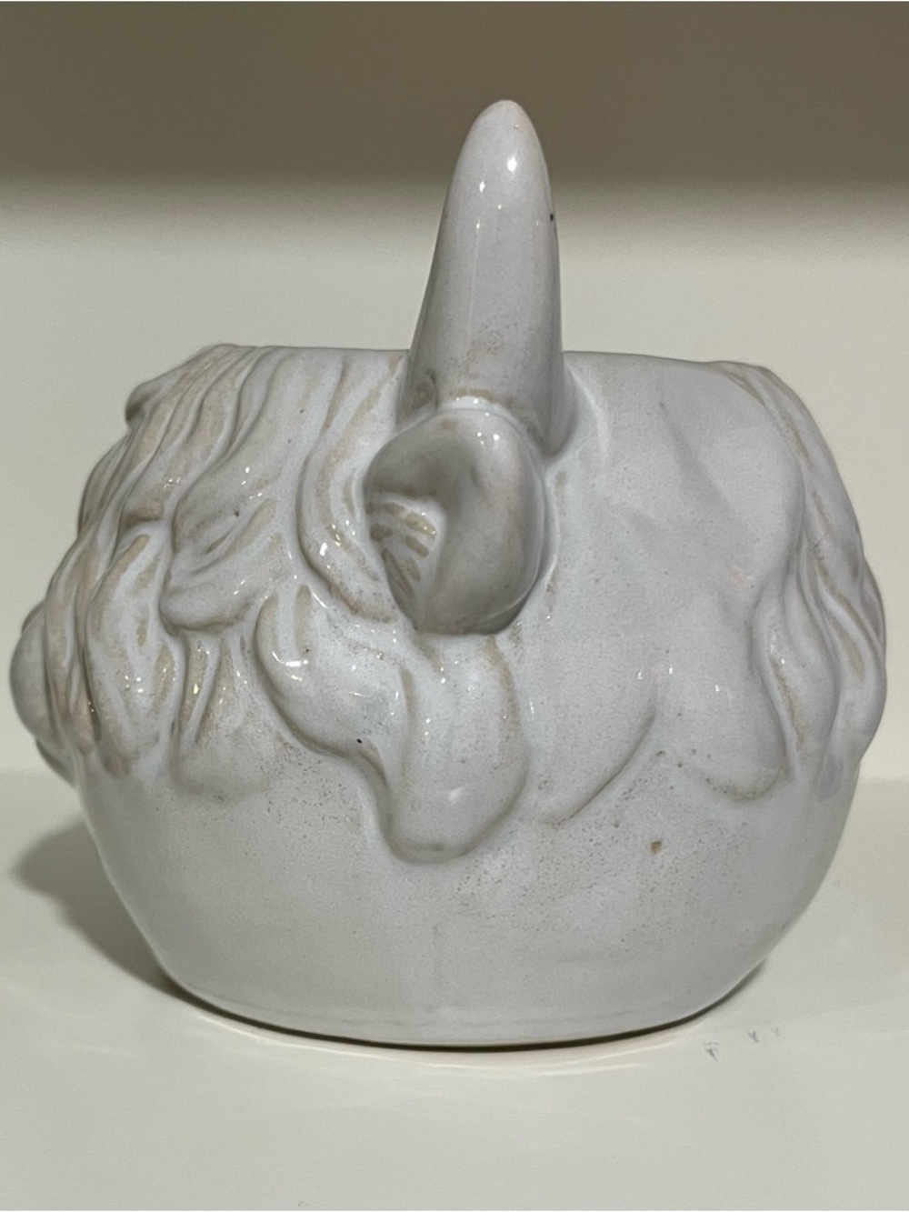 White Ceramic Highland Cow Planter - Picture 3 of 6